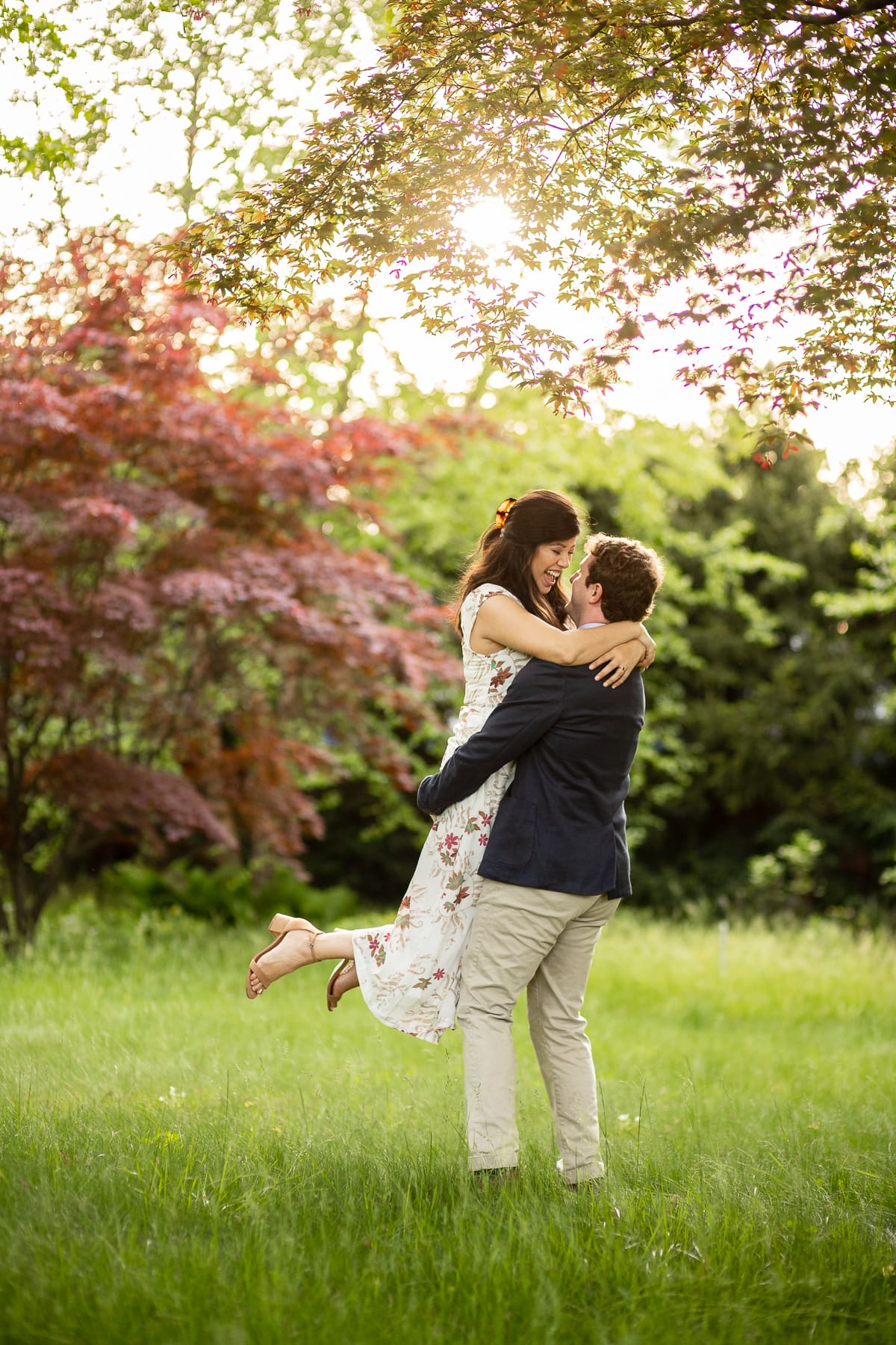 summer engagement session in westchester county