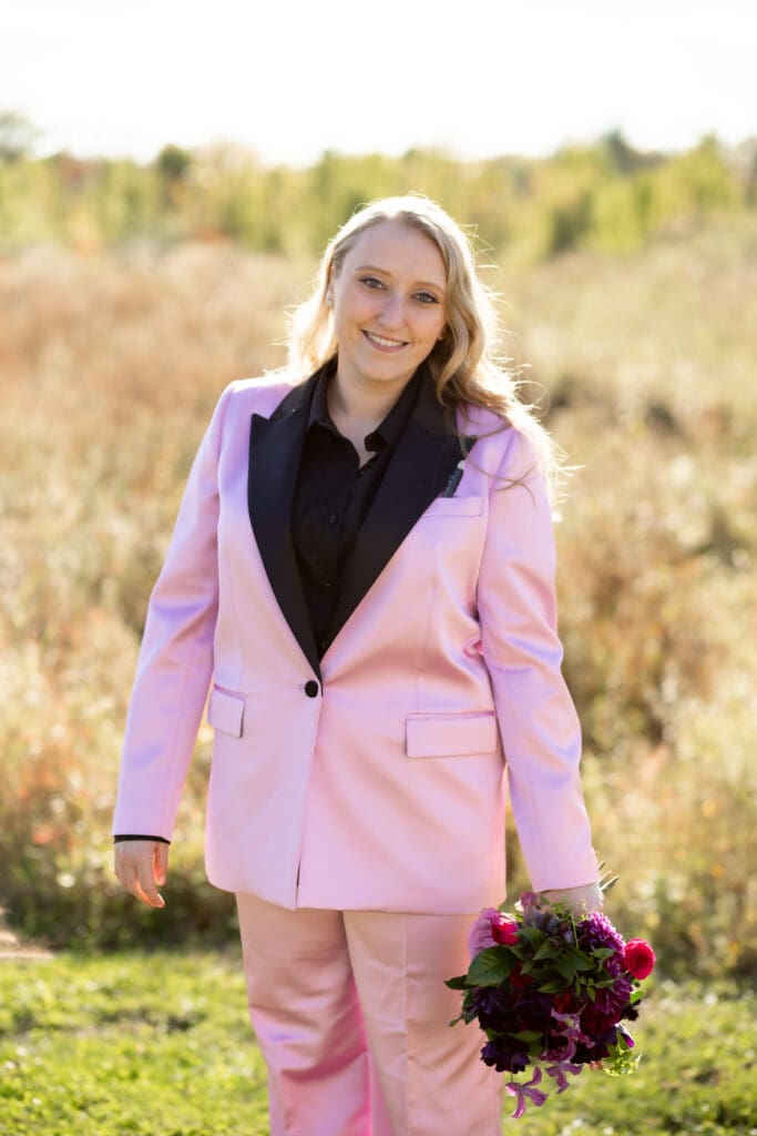 bridal portrait at Wild Flower Farms in Gardiner NY