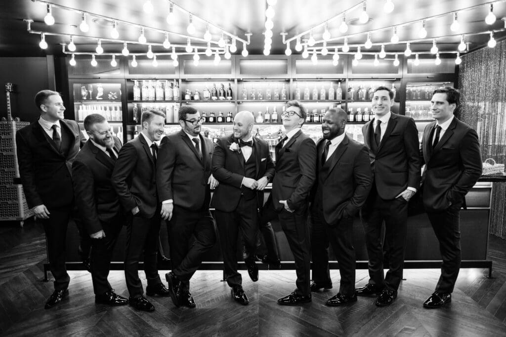 groomsmen portrait at the village stamford ct