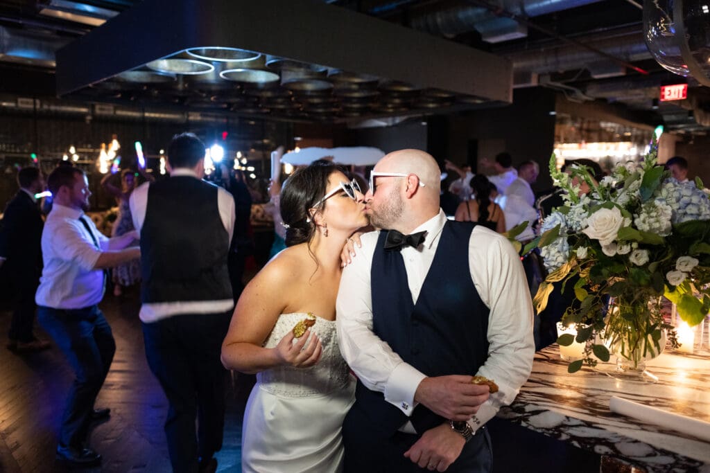 end of night wedding portrait at the village stamford ct