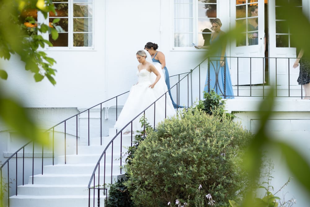 first look during a wedding at crabtree's kittle house in chappaqua ny