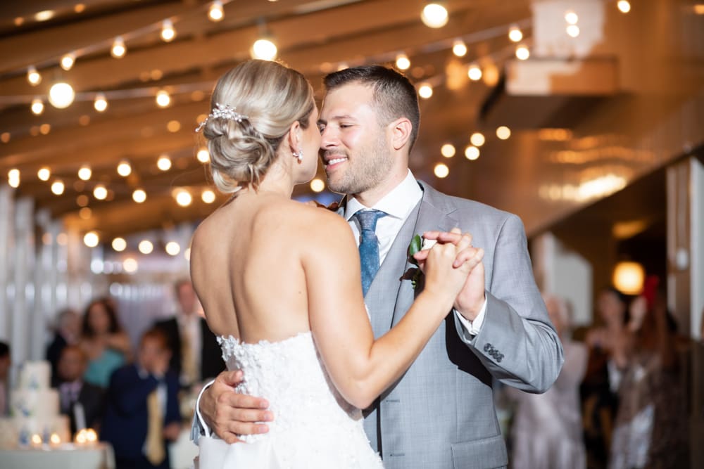 first dance during wedding reception at crabtree's kittle house in chappaqua ny