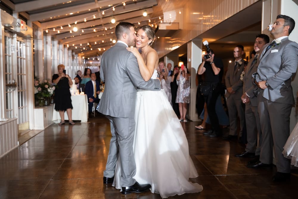 first dance during wedding reception at crabtree's kittle house in chappaqua ny