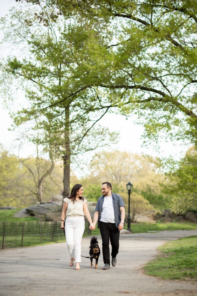 central park engagement session